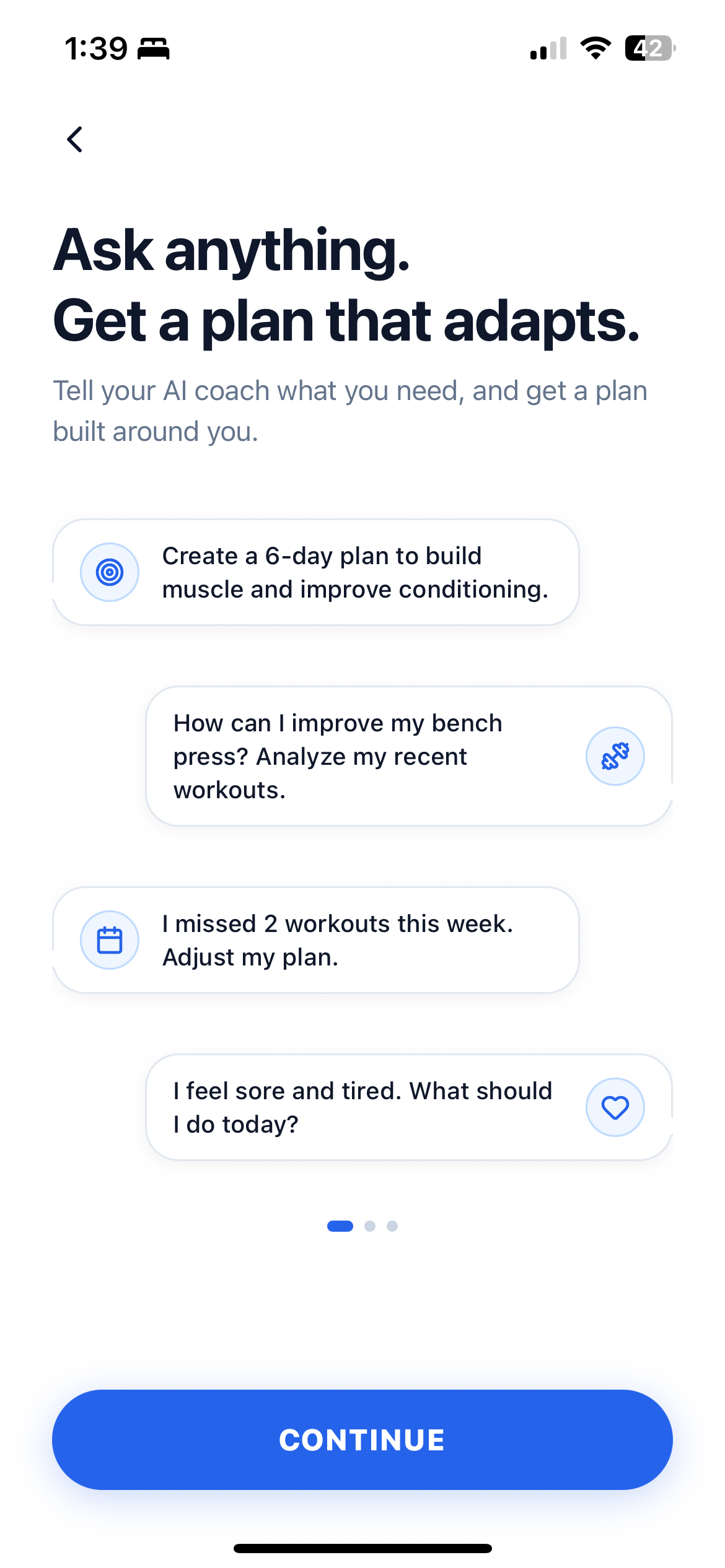 Health Outlook AI coach adapting plans from natural-language requests