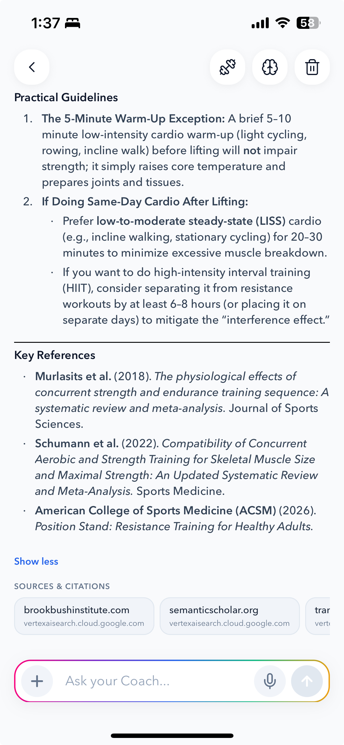 Expanded Health Outlook answer with practical guidelines and journal references